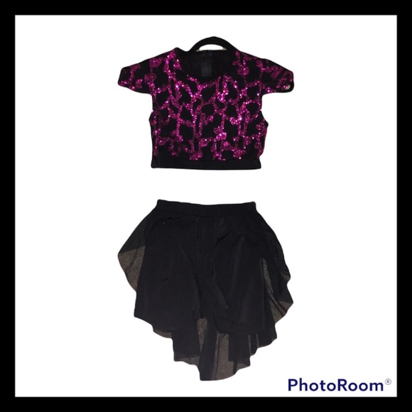Kellé Costumes Kell Two Piece Dance Costume Pink And Black Poshmark